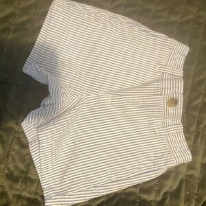 Janie and Jack Blue and White Striped Shorts 6-9 months